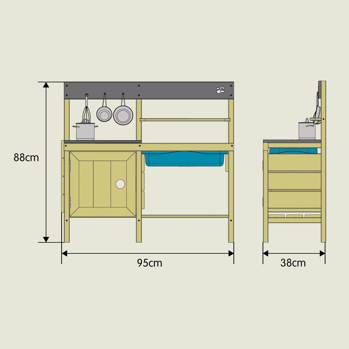 TP Junior Chef Wooden Mud Kitchen - FSC® certified