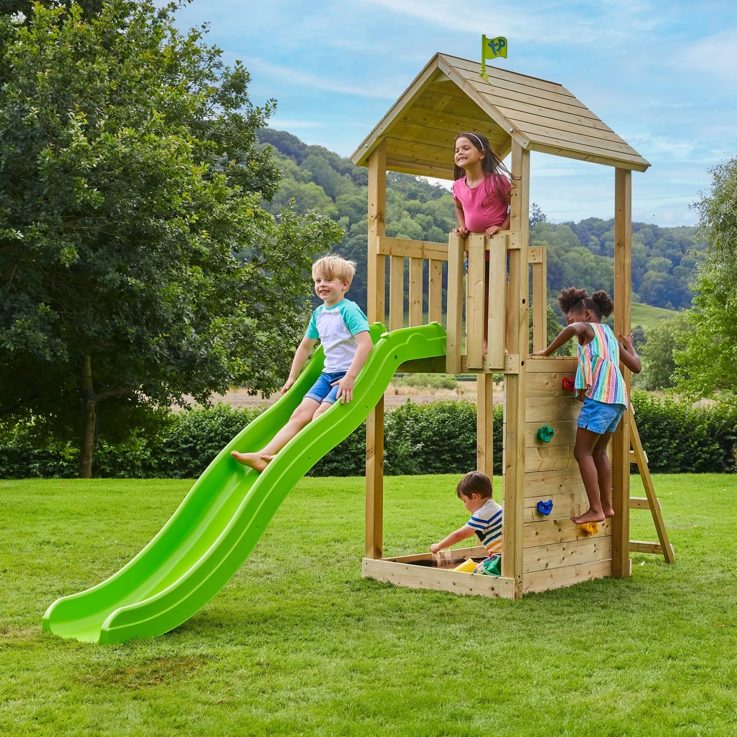 TP Skywood Wooden Play Tower - FSC® certified