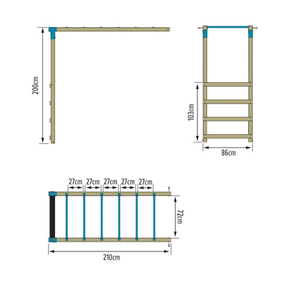 TP Skywood Monkey Bars - FSC® certified