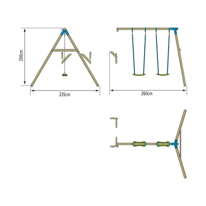 TP Skywood Wooden Double Swing Arm - FSC® certified