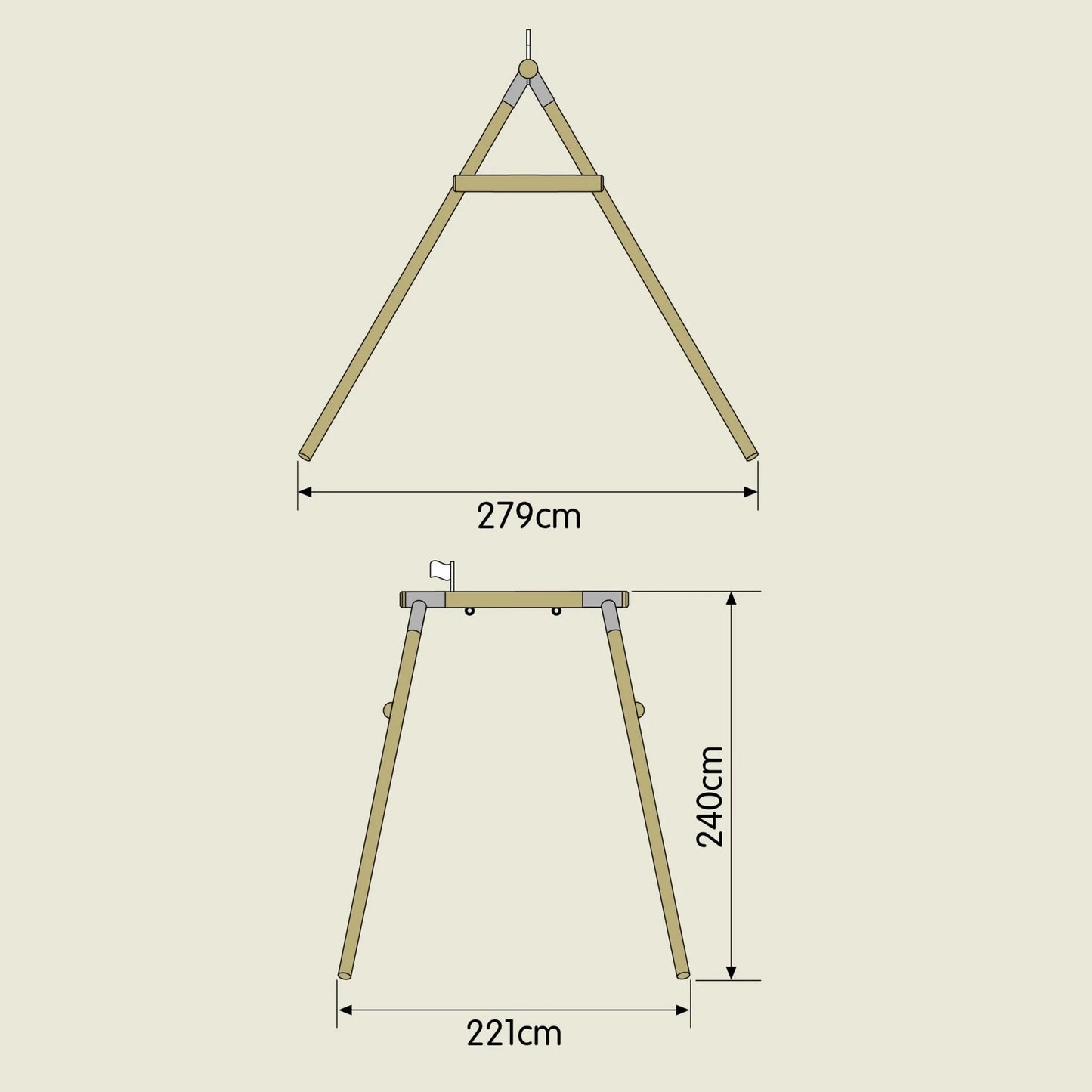 TP Knightswood Wooden Single Swing Frame - FSC® certified