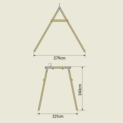 TP Knightswood Wooden Single Swing Frame - FSC® certified