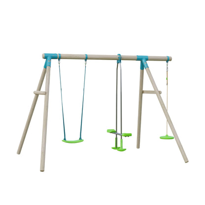 TP Sherwood Triple Wooden Swing Set - PEFC certified