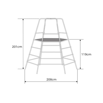 TP Explorer Metal Climbing Frame with Platform & Den