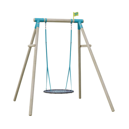 TP Knightswood Single Wooden Swing Set With Nest Swing - FSC® certified