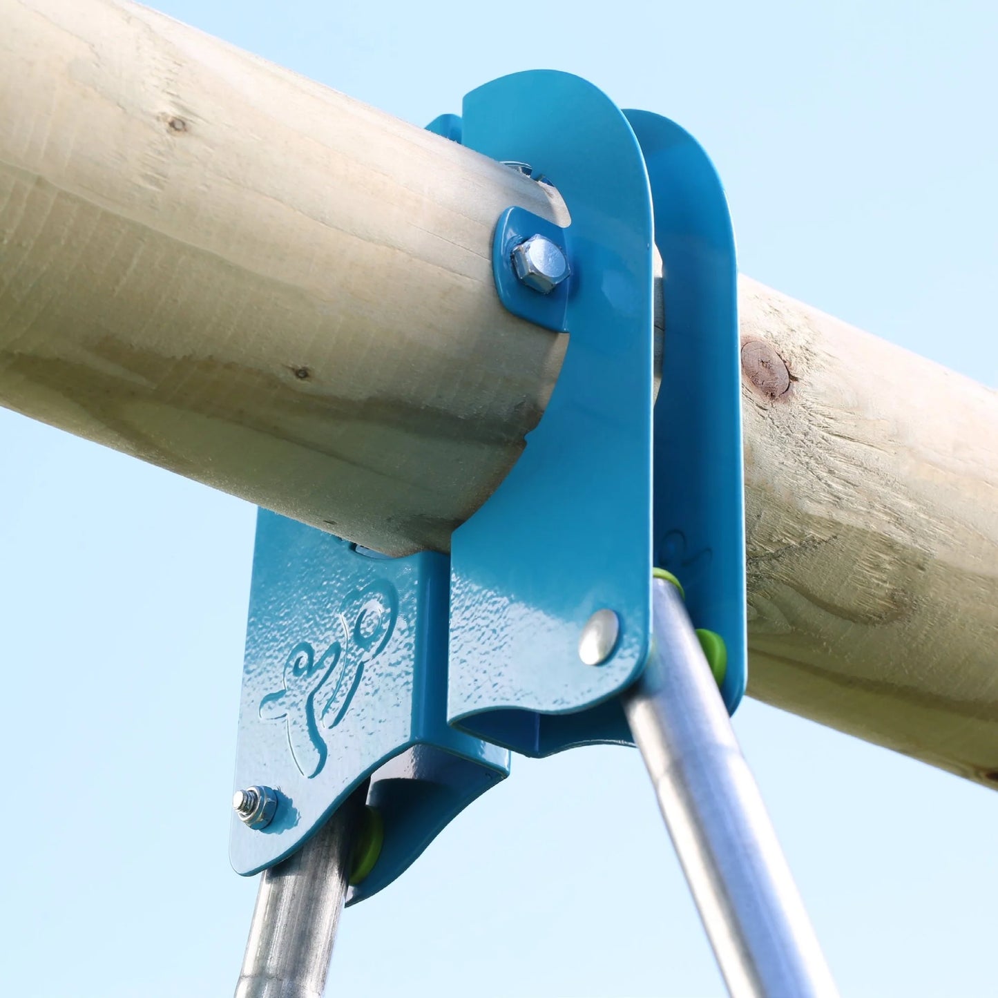 TP Knightswood Triple Wooden Swing & Slide Set With Glide Ride & Button Seat
