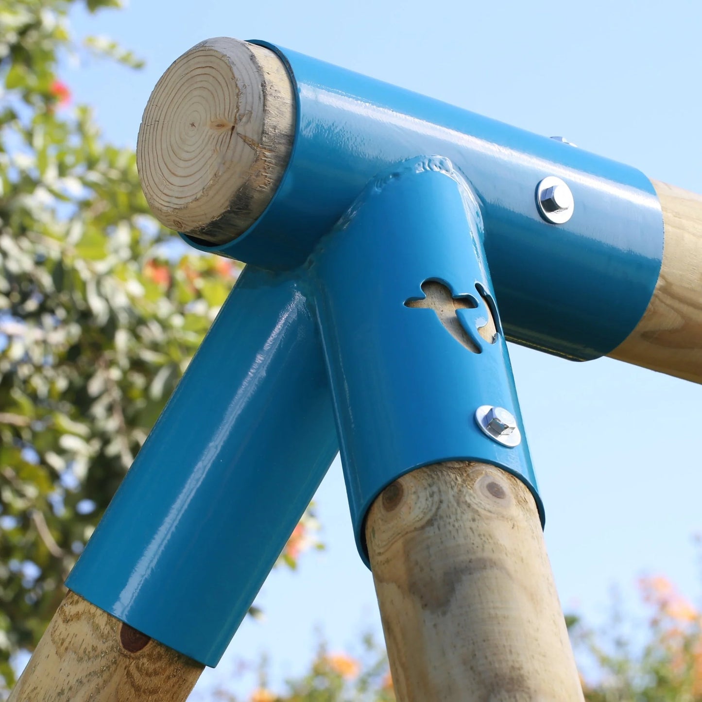 TP Knightswood Double & Deck Wooden Swing Set With Giant Nest Swing