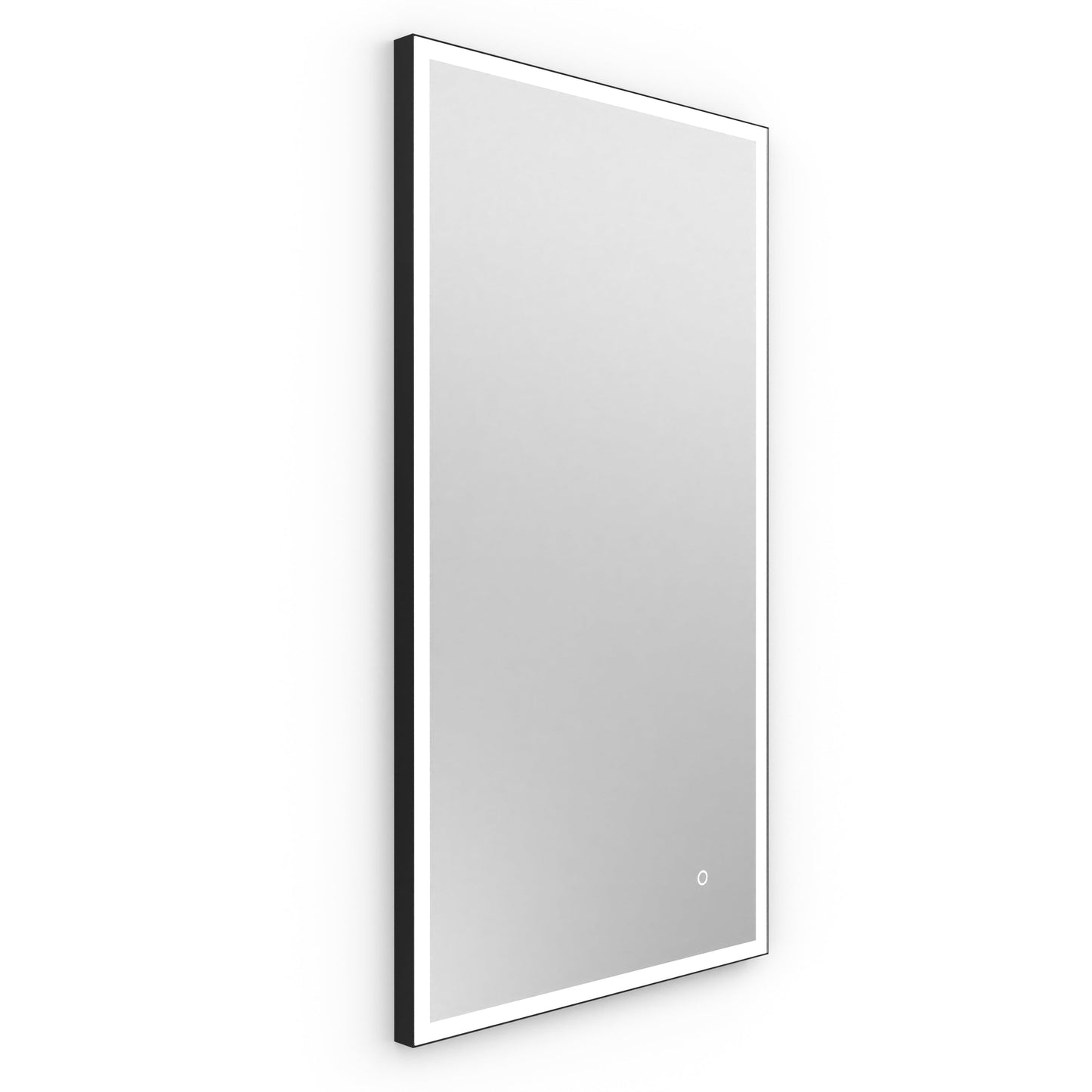 Origins Living Tate Light Rectangular Mirror 40x80cm Matt Black - Hot Tub Shop