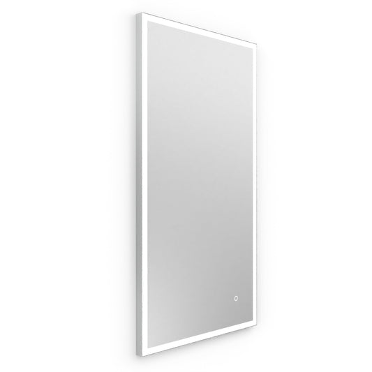 Origins Living Tate Light Rectangular Mirror 40x80cm Polished Aluminium - Hot Tub Shop