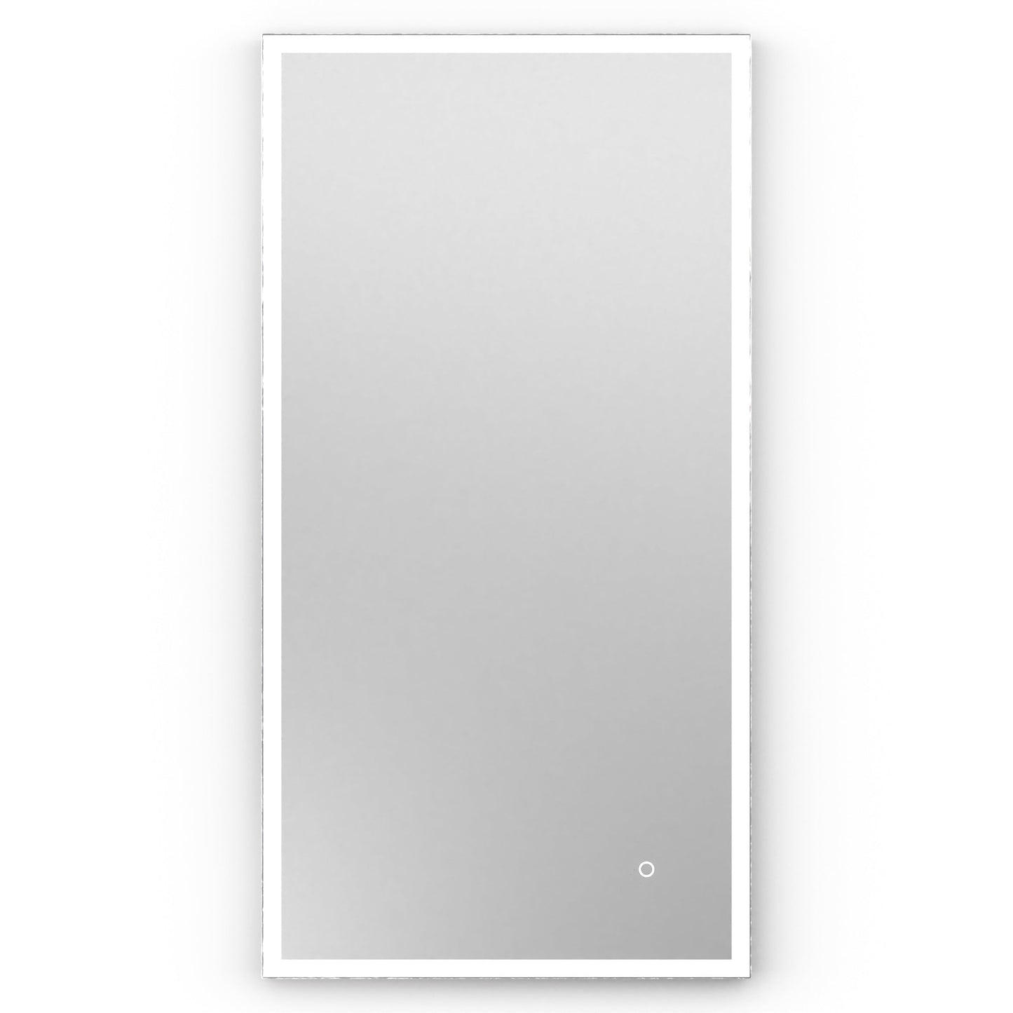 Origins Living Tate Light Rectangular Mirror 40x80cm Polished Aluminium - Hot Tub Shop