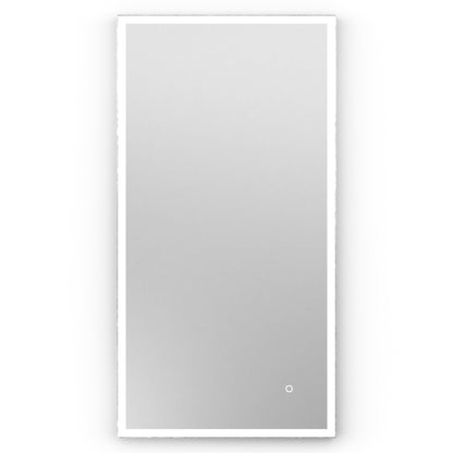Origins Living Tate Light Rectangular Mirror 40x80cm Polished Aluminium - Hot Tub Shop