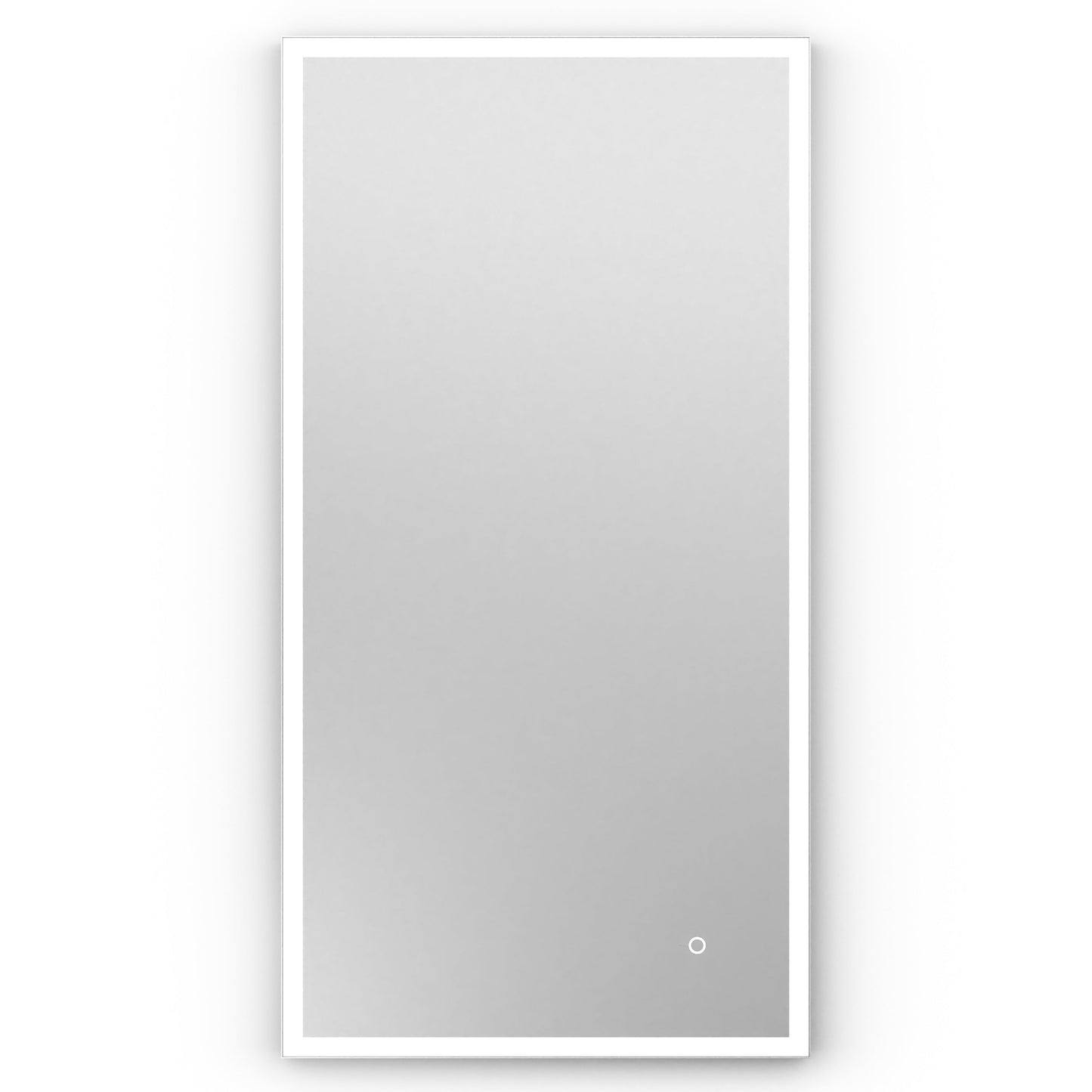 Origins Living Tate Light Rectangular Mirror 40x80cm Matt White