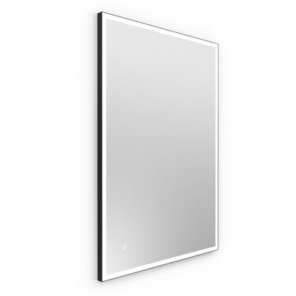 Origins Living Tate Light Rectangular Mirror 100x70cm Matt Black - Hot Tub Shop
