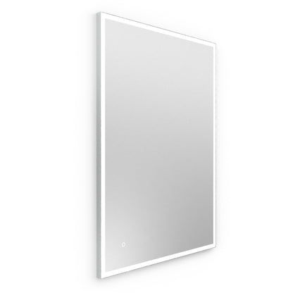 Origins Living Tate Light Rectangular Mirror 100x70cm Polished Aluminium