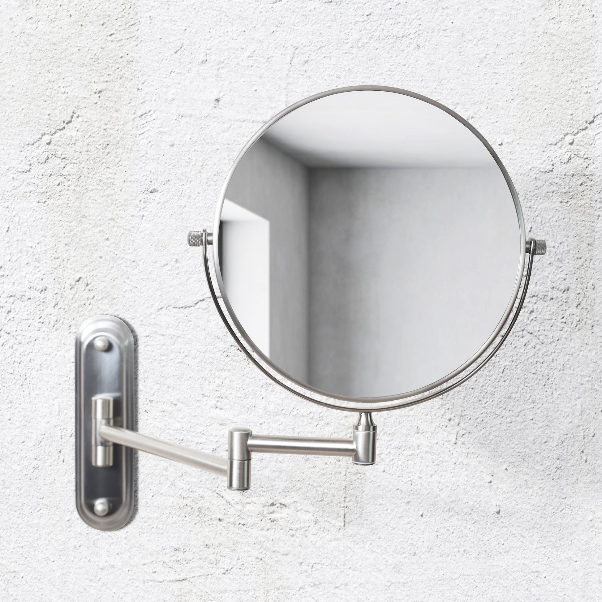 Origins Living Taylor Reversible 5 X Magnifying Wall Mirror Brushed Nickel - Hot Tub Shop