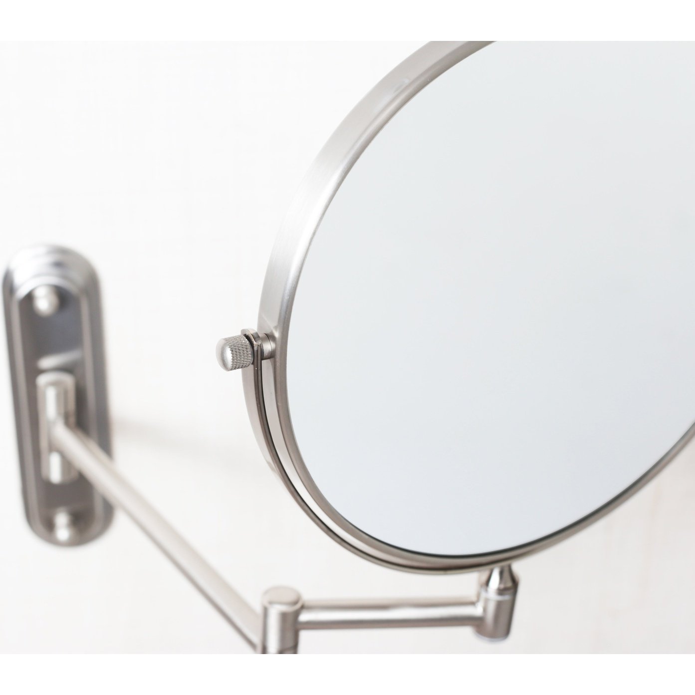 Origins Living Taylor Reversible 5 X Magnifying Wall Mirror Brushed Nickel - Hot Tub Shop