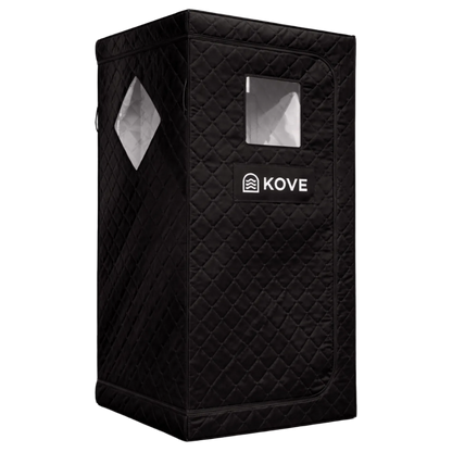 KOVE Portable Infrared Sauna Tent – Indoor 1 Person Far Infrared Sauna with Carbon Heating & Red Light