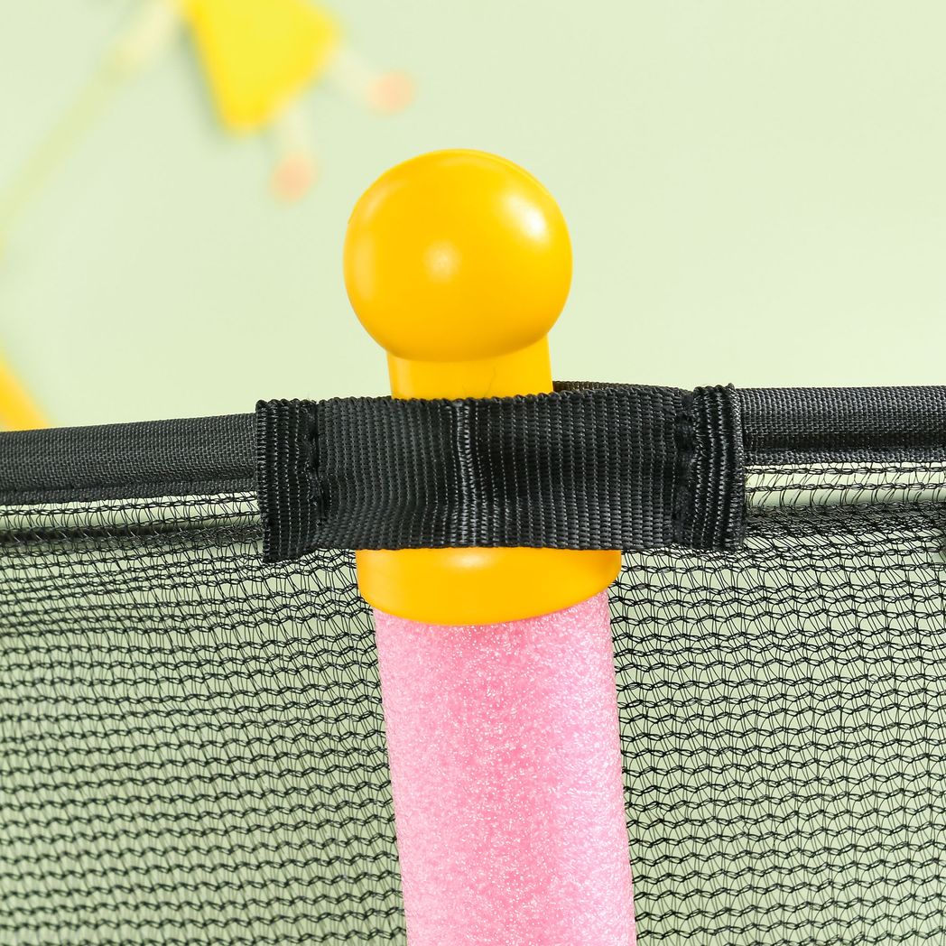 HOMCOM 5.4FT Kids Trampoline with Enclosure Indoor Outdoor