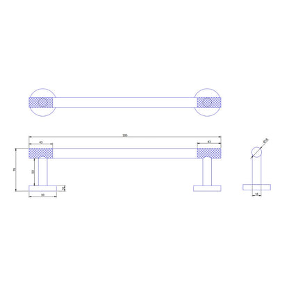 Origins Living Turner Towel Rail 35cm Matt Black - Hot Tub Shop