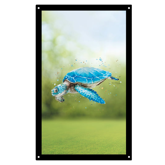 SunCatcher Garden Mirror Diving Turtle – Rectangular Illustrations by Bree Merryn - Hot Tub Shop
