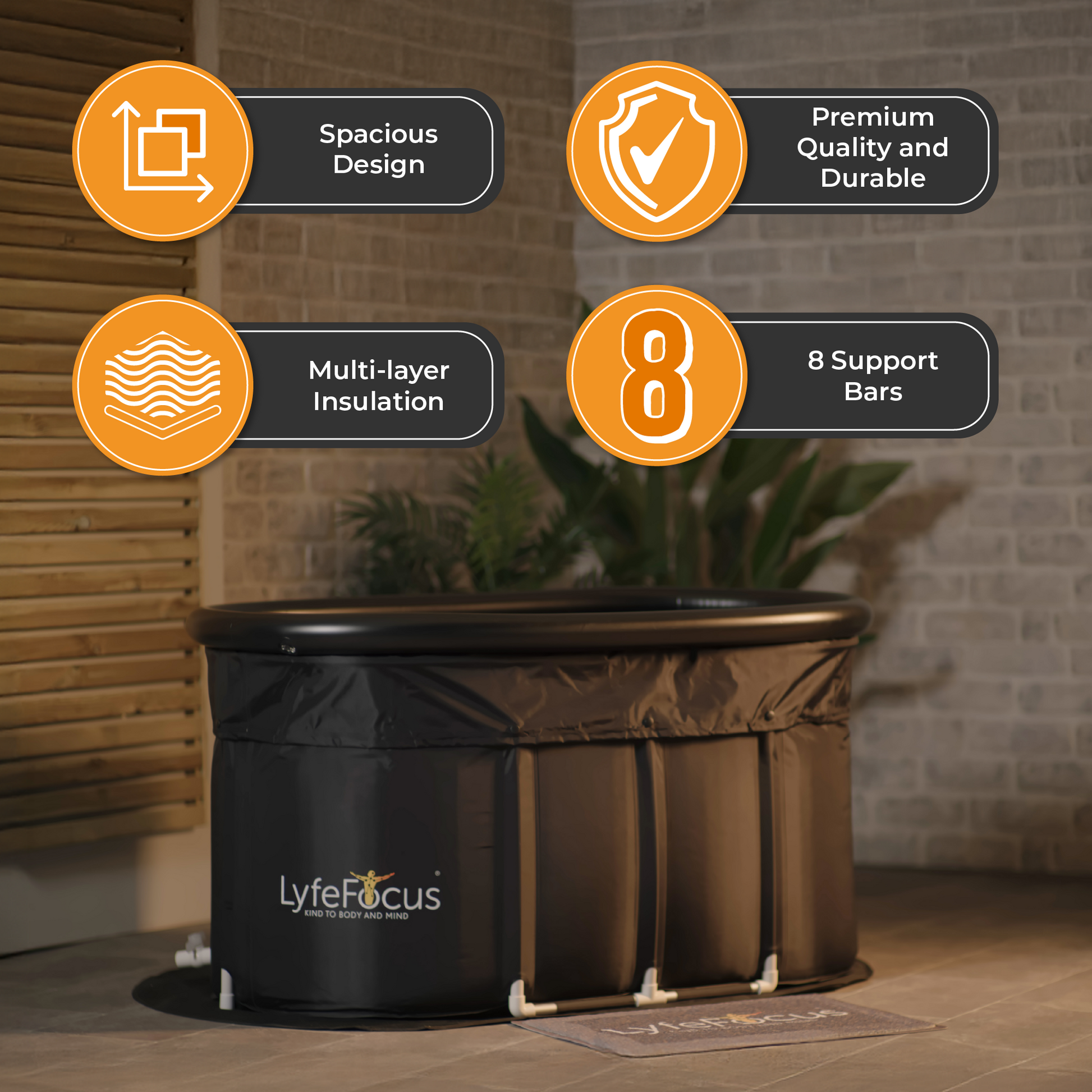 Ice Bath (Black Top) - Hot Tub Shop