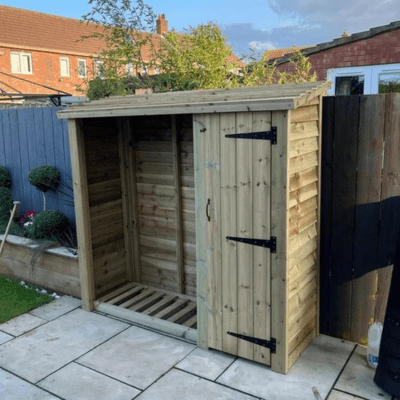 Churnet Valley Heavy Duty Logstore With Tool Shed 6ft x 6ft - Hot Tub Shop