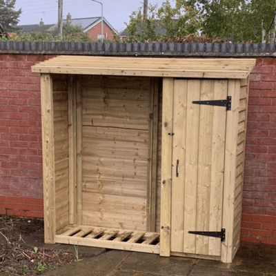 Churnet Valley Heavy Duty Logstore With Tool Shed 6ft x 6ft - Hot Tub Shop