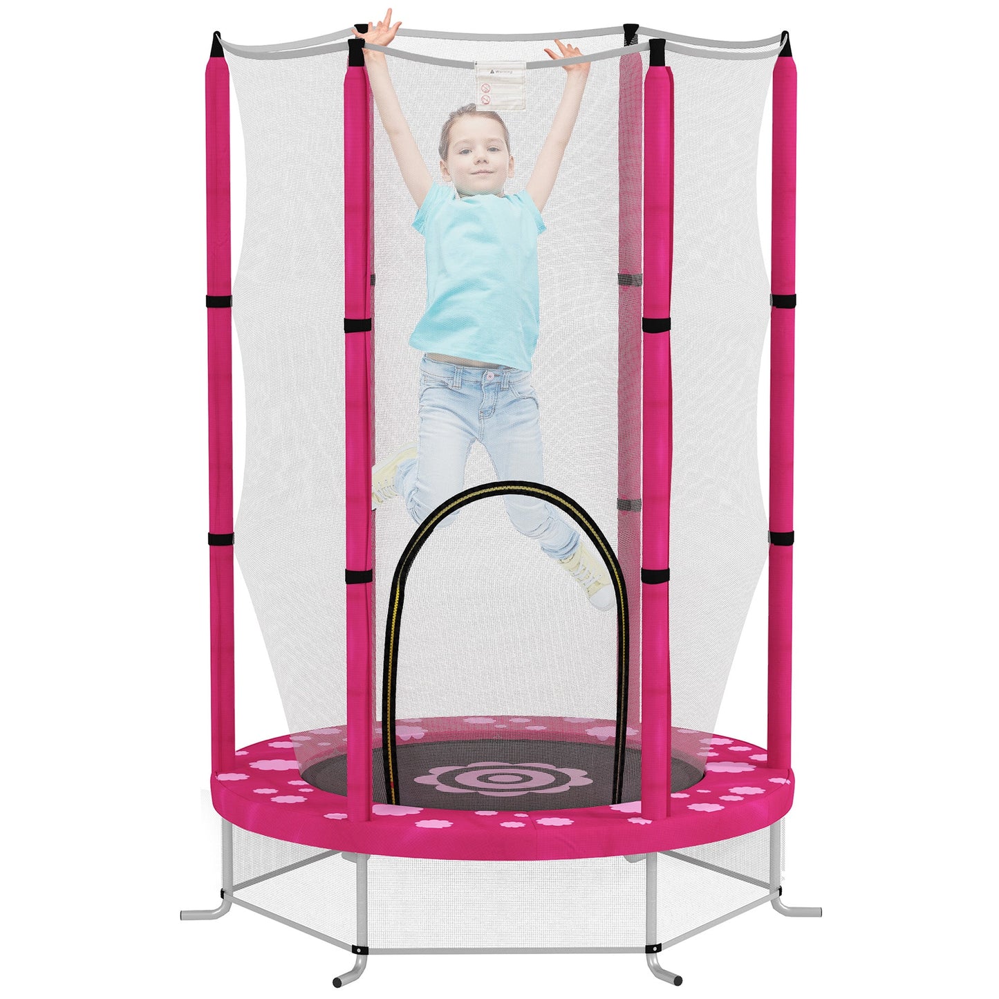 AIYAPLAY 4.6FT Kids Trampoline with Safety Enclosure Net - Hot Tub Shop