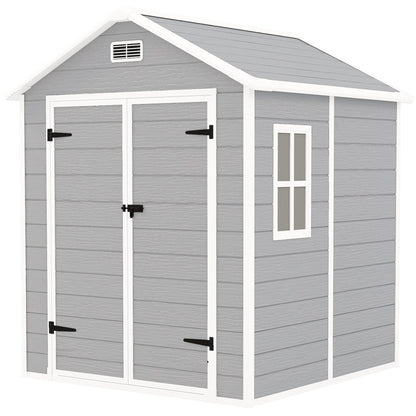 Outsunny 6 x 5ft Resin Garden Shed with Floor and Window
