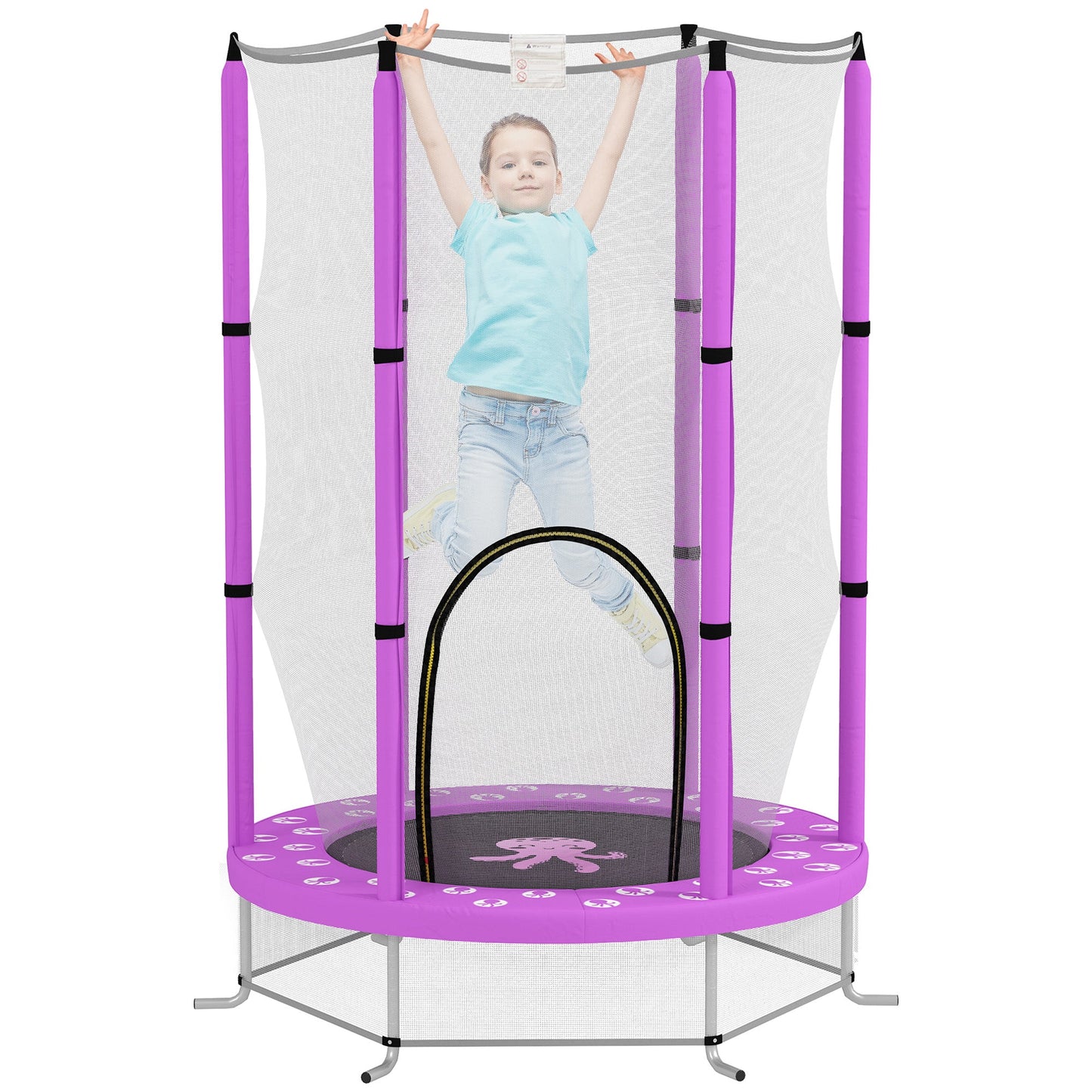 AIYAPLAY 4.6FT Kids Trampoline with Safety Enclosure Net - Hot Tub Shop