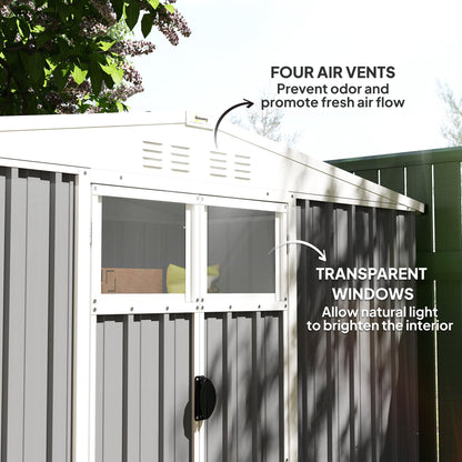 Outsunny 8 x 4 ft Garden Storage Shed, Outdoor Metal Shed - Hot Tub Shop