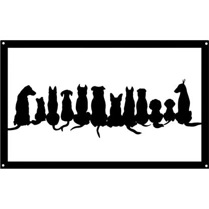 Dogs in Silhouette, SunCatcher Acrylic Wall Art Design - Hot Tub Shop