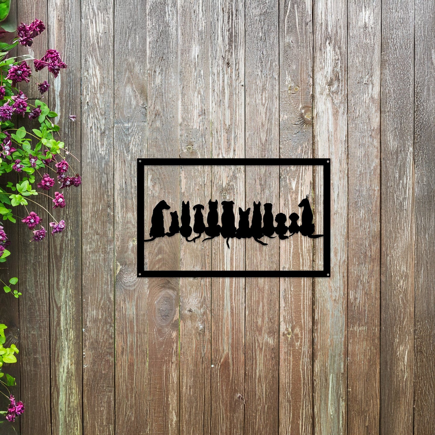 Dogs in Silhouette, SunCatcher Acrylic Wall Art Design - Hot Tub Shop