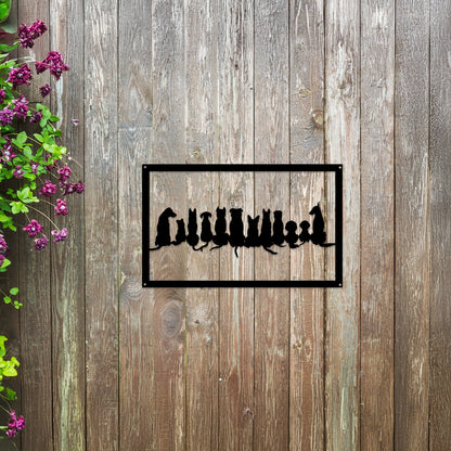 Dogs in Silhouette, SunCatcher Acrylic Wall Art Design - Hot Tub Shop