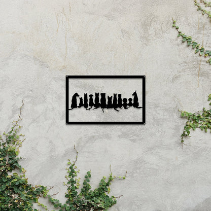 Dogs in Silhouette, SunCatcher Acrylic Wall Art Design - Hot Tub Shop