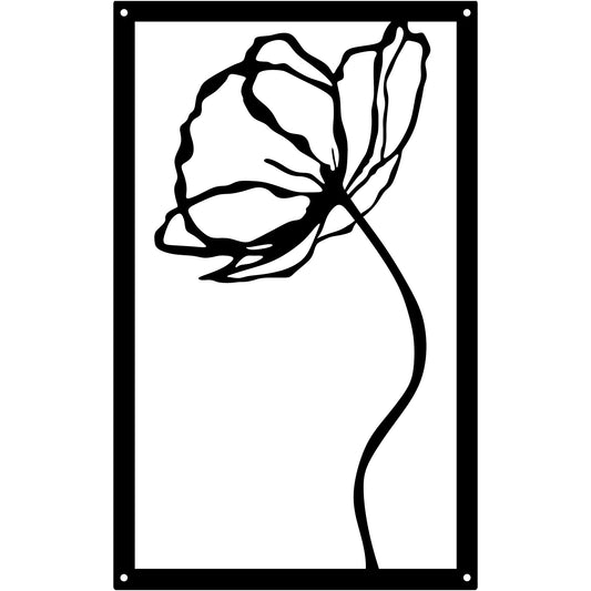 Poppy Flower, SunCatcher Acrylic Wall Art Design - Hot Tub Shop