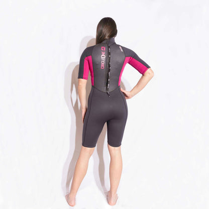 Womens 3/2mm Summer Wetsuit FAZE Shorty - Hot Tub Shop