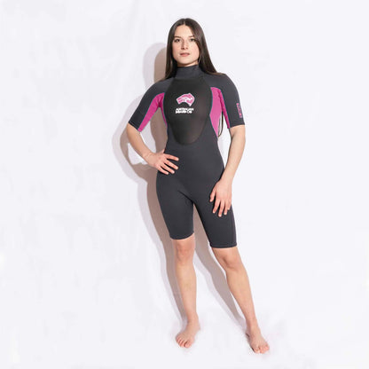 Womens 3/2mm Summer Wetsuit PULSE Shorty - Hot Tub Shop