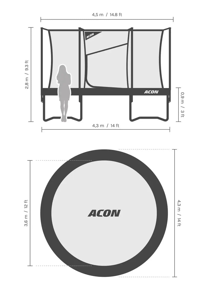 ACON Air 14ft Round Trampoline