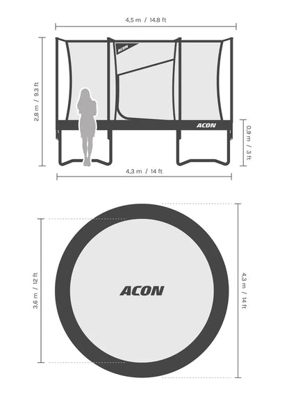 ACON Air 14ft Round Trampoline