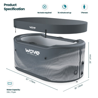 Wave Antarctic Drop Stitch Inflatable Ice Bath