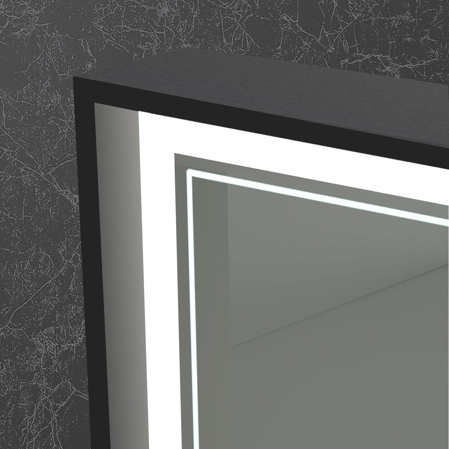 Origins Living Astoria Led Illuminated Mirror 60 60x80cm Matt Black