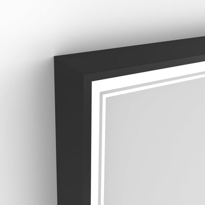 Origins Living Astoria Led Illuminated Mirror 60 60x80cm Matt Black