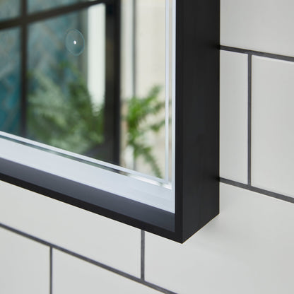 Origins Living Astoria Led Illuminated Mirror 75 75x90cm Matt Black