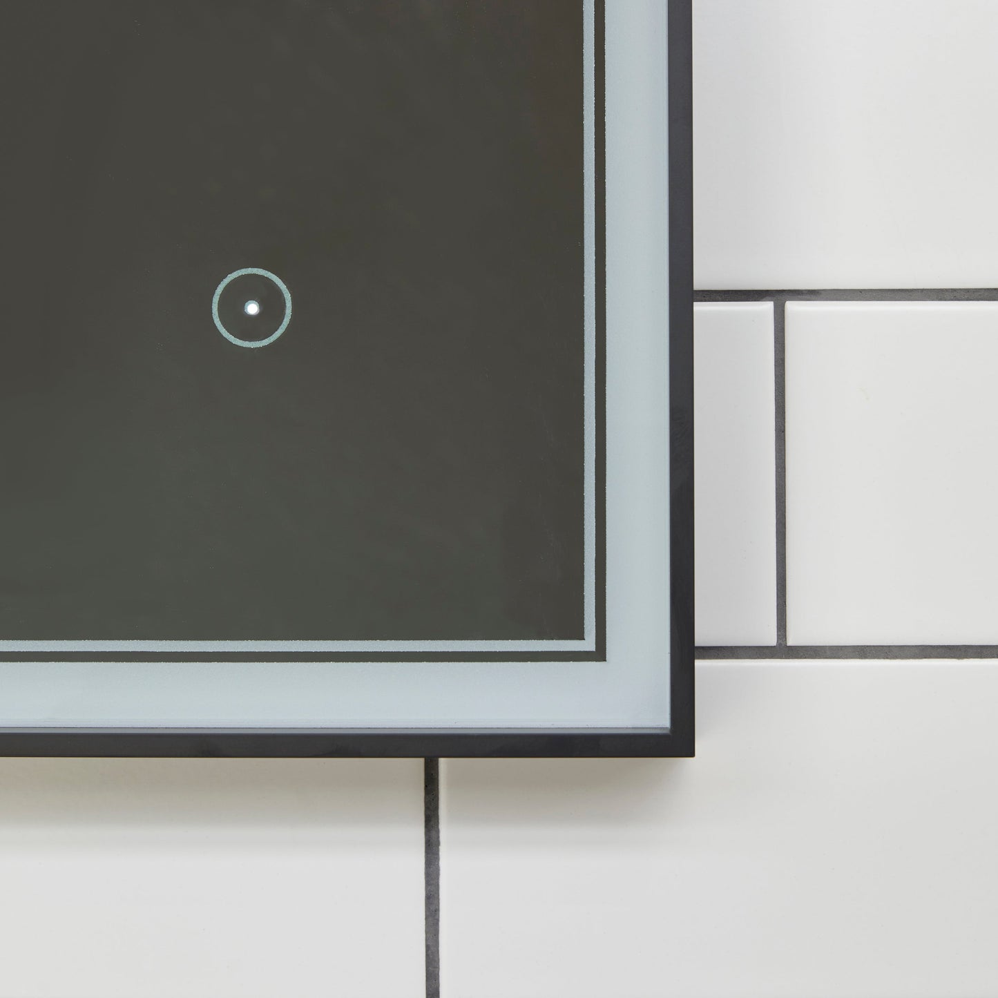 Origins Living Astoria Led Illuminated Mirror 75 75x90cm Matt Black