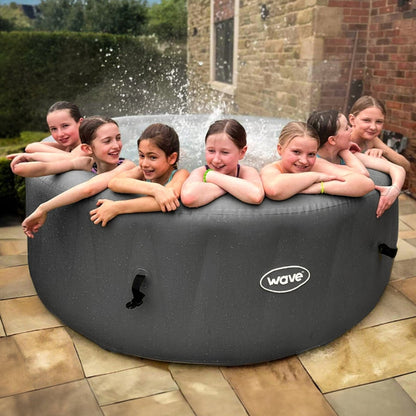 Wave Atlantic 4 Person Inflatable Hot Tub Spa - Dark Grey