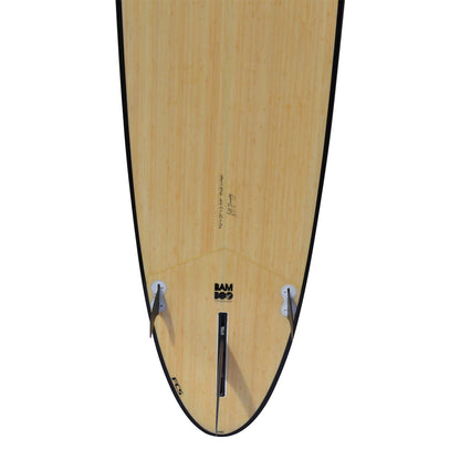 9ft 6 Bamboo Round Pin Tail Longboard Surfboard - Hot Tub Shop