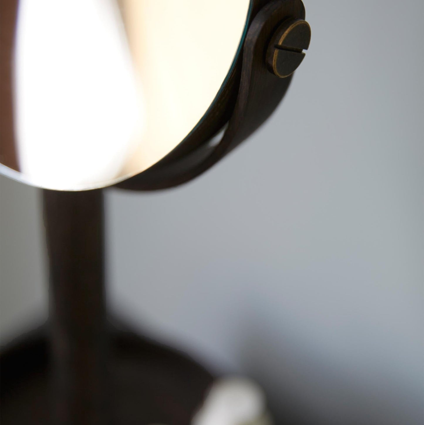 Wireworks Magnify Mirror Close Up Dark Oak