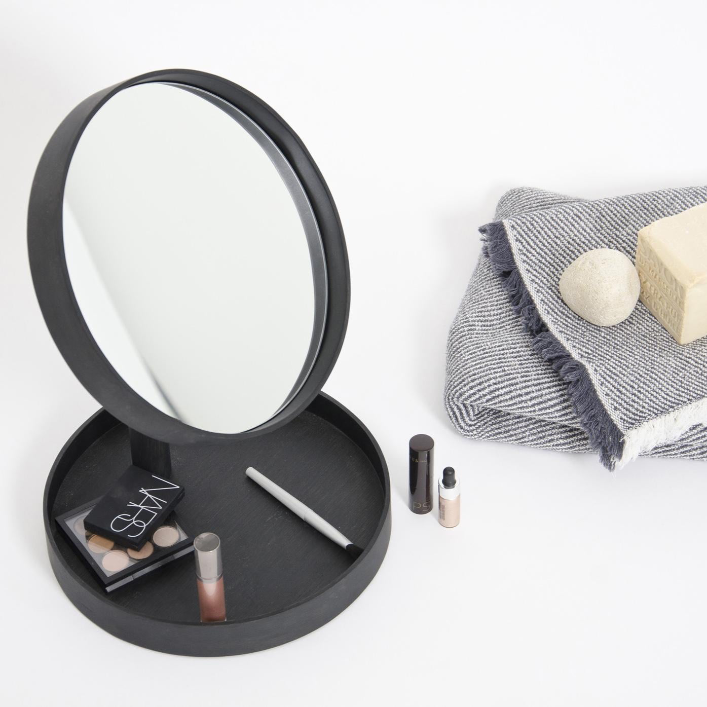 Wireworks Magnify Mirror Look Dark Oak