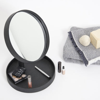 Wireworks Magnify Mirror Look Dark Oak